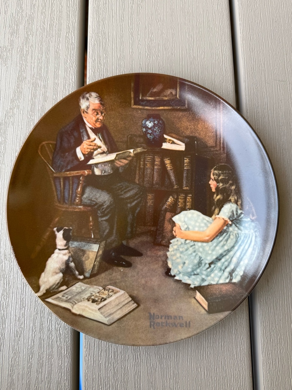 Norman Rockwell The Storyteller Collector Plate Knowles Heritage Collection 1984